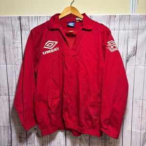 Vintage 1996 Euro Umbro Pro Training Drill Top England FIFA Football Mens Medium